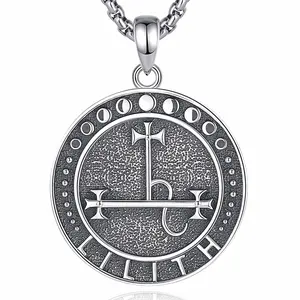 S925 Sterling Silver Sigil of Lilith Pendant Necklace, Mystical Amulet of Feminine Power, Protection, and Esoteric Occult Symbol, Perfect gift