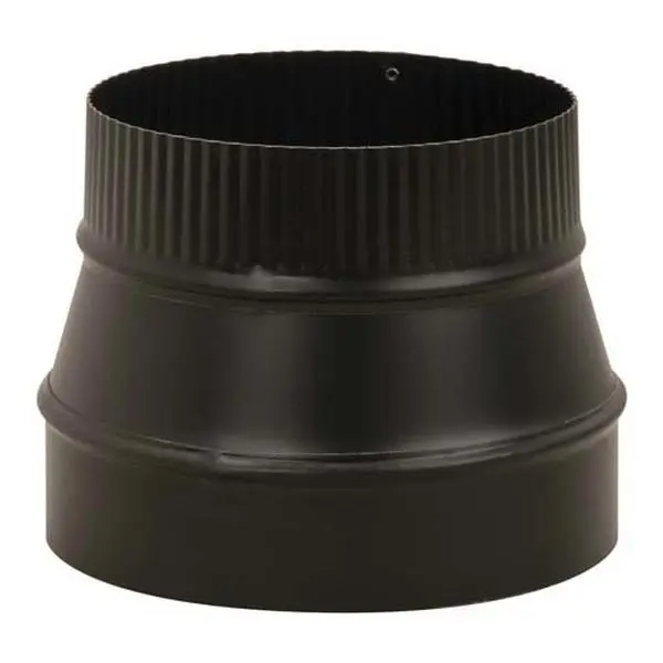 BM0079 Reducer Fitting - 6" x 8", 24 Gauge, Black Small Plumbing Pipe Fitting