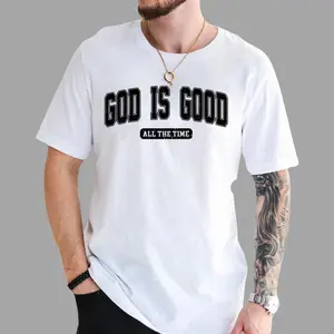God Is Good All The Time Christian T-Shirt, Religious Faith Bible Verse Graphic Tee, Unisex Short Sleeve Cotton Shirt, Inspirational Spiritual Outfit, Casual Religious Apparel, Gift for Men and Women