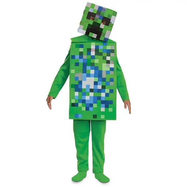 Kid's Minecraft Charged Creeper Classic Jumpsuit Costume