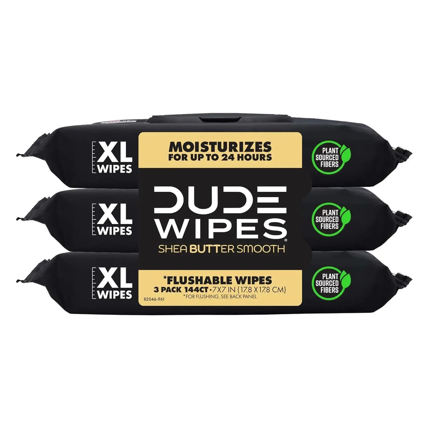 DUDE Wipes Unscented Adult Flushable Wet Wipes, Sensitive Skin, 288 Count | 99% water, extra large flushable butt wipes. Fragrance free, hypoallergenic, vitamin E and aloe. Septic safe. 6 packs of 48.