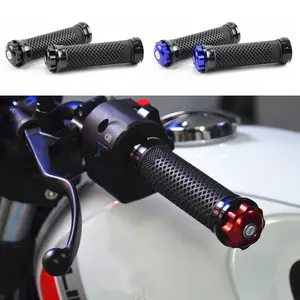 2pcs Motorcycle Handlebar Grips 7/8'' 22mm Universal Fit, Durable Rubber Handgrips for Dirt Bike & Travel Bikes, Comfortable Grip Design, Motor Parts Accessories