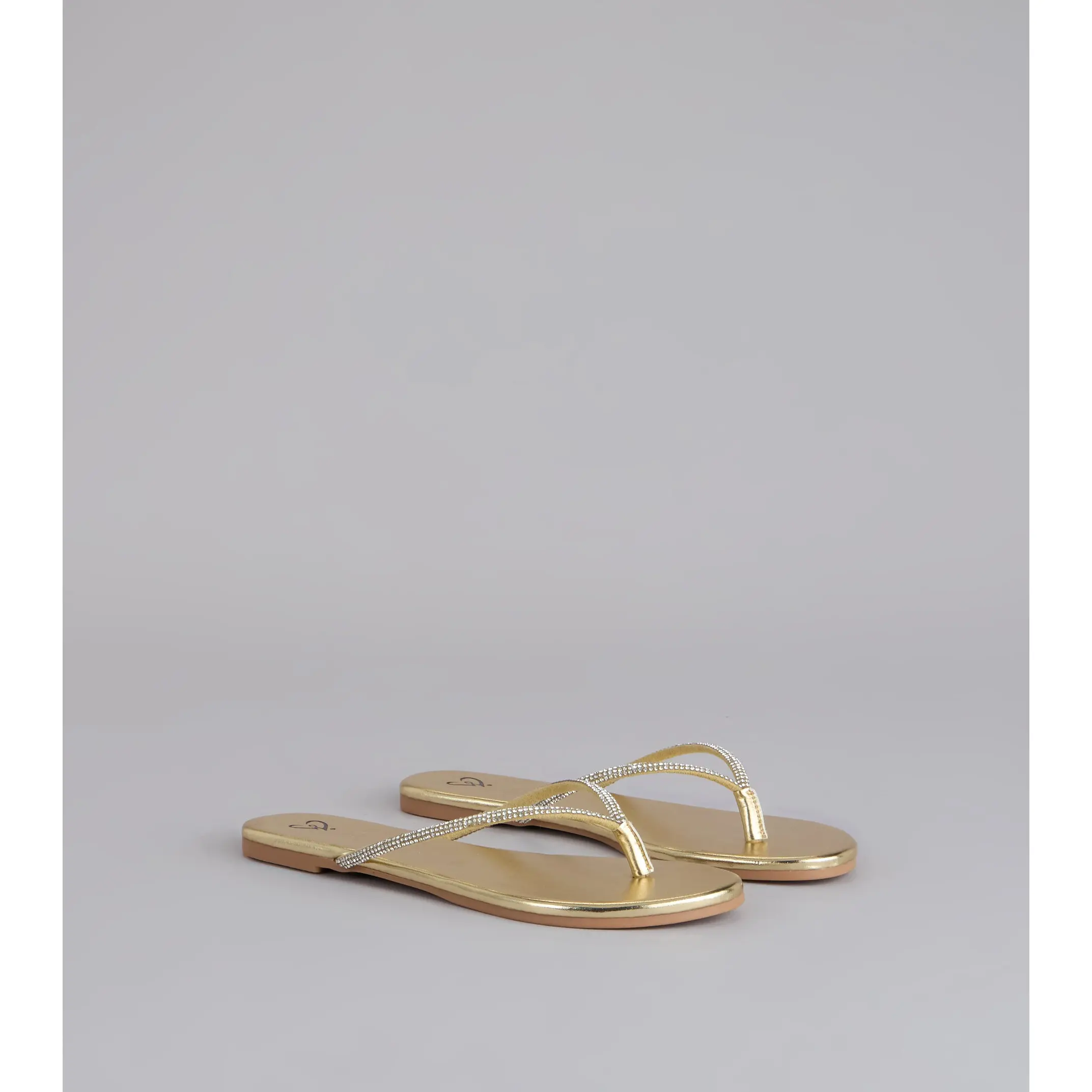 Sparkly Rhinestone Thong Sandals