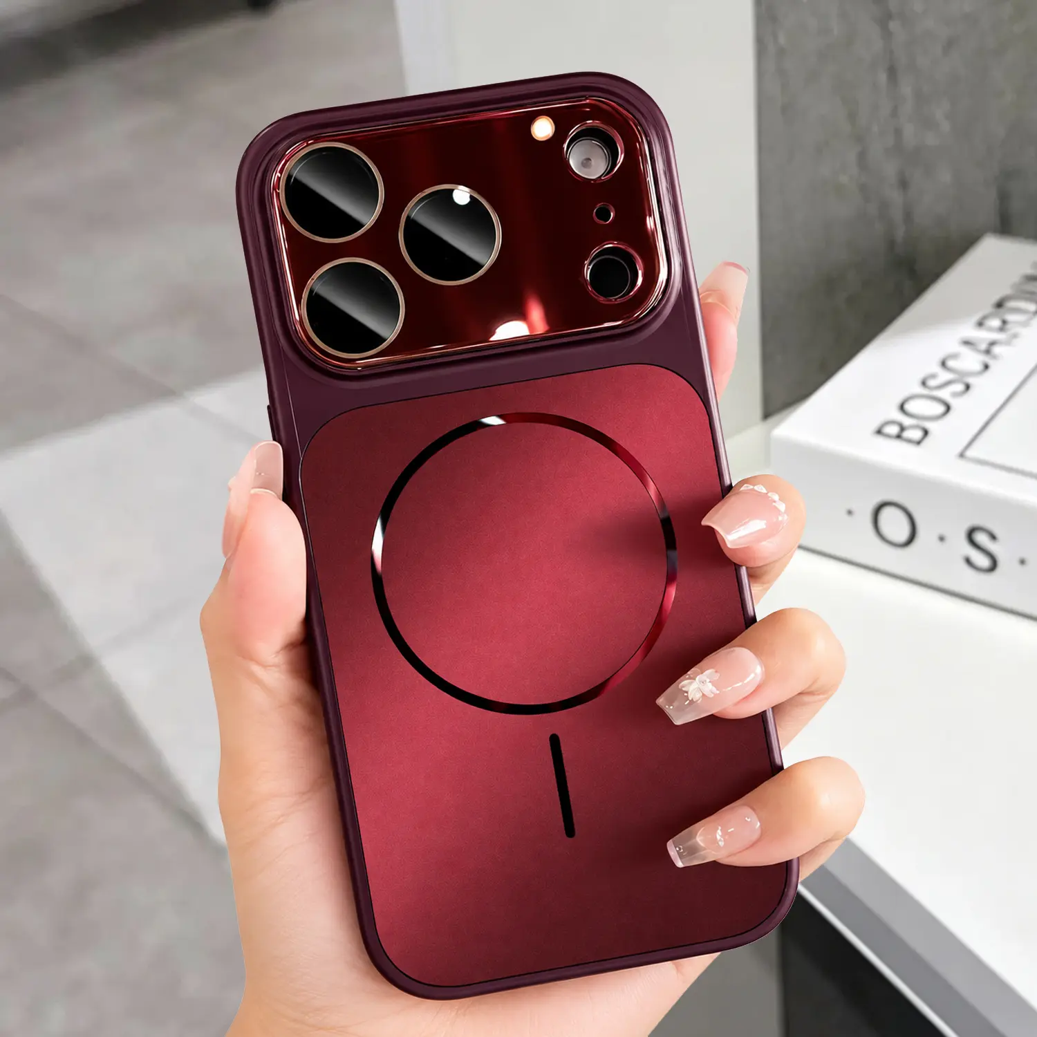 Gradient Magnetic Smartphone Casing for iPhone 18 Pro Max,17,16,15,14,13,12,11 Pro Max - Glossy Frosted Shockproof Protective Cover with Camera Protector for Cellphone Devices