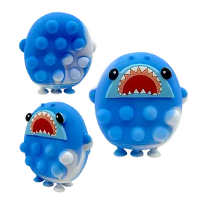 4PK Fidget Pop Shark Ball Toy