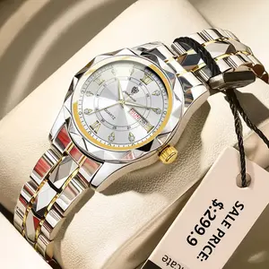 GOHUOS Women Watches Luxury Fashion Ladies Quartz Watch Waterproof Luminous Date Stainless Wristwatch Girlfriend Lovers Gift
