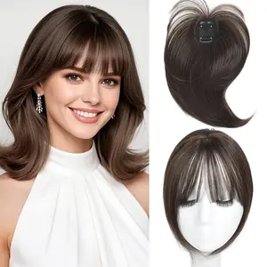 Women's Hairpiece Frontal Patch, Invisible Seamless Real Hair, Covers Hair, Bangs Piece, Lightweight Breathable Natural Hair Extension