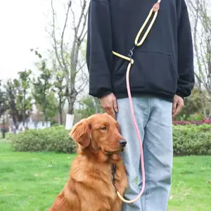 Adjustable Gradient Nylon Pet Leash, Multi-Functional Dog Training Rope, Ideal for Playing, Running, Camping, Backyard Exercise