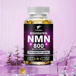 NMN 500mg + Trans-Resveratrol 300mg, 2-in-1 Advanced Formula，NMN Resveratrol Supplement for Boost* NAD, Cell, Immune, Energy & Muscle, Anti-Aging, 120 Capsules
