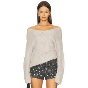 ASTR the Label Franisbel Sweater in Taupe Metallic