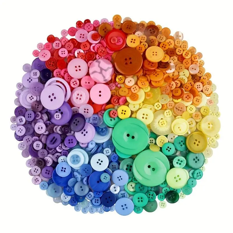 560pcs Resin Assorted Sizes Sewing Buttons Haberdashery for Crafts Sewing DIY Manual Button Painting DIY Handmade