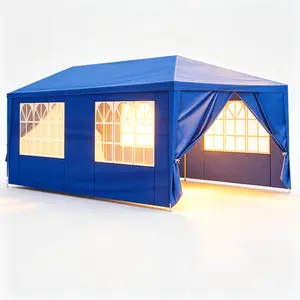 10'x20' Outdoor Party Tent - Outdoor-Grade Frame Tent with 6 Removable Sidewalls & Waterproof Canopy, for Patio Wedding, Backyard Gathering, Outdoor-Grade Frame Tents