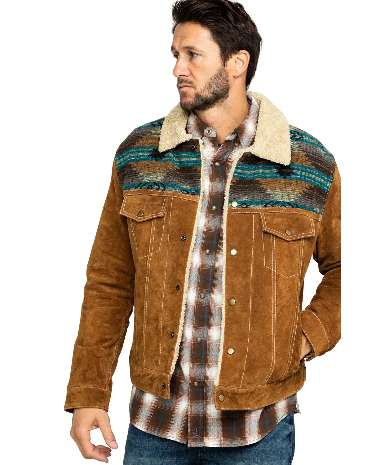 Scully Men's Men'S Boar Suede Jean Jacket - 1015-125-Brn