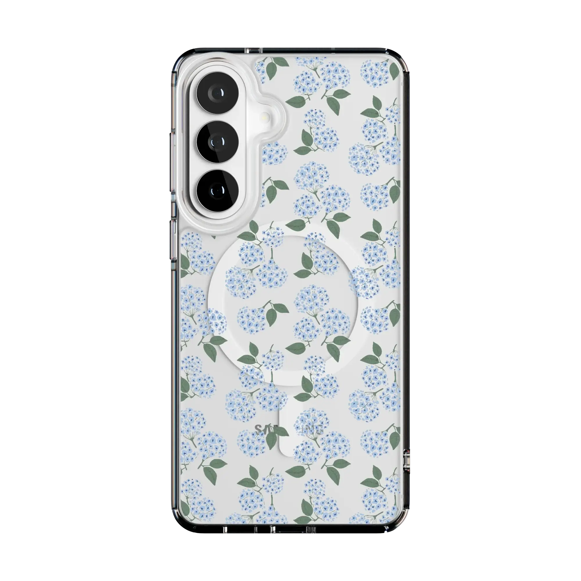 Casely Galaxy S26 Plus Case | Nantucket Cottage | Blue Hydrangea | Clear Classic Ultra-Thin Design | Compatible with MagSafe