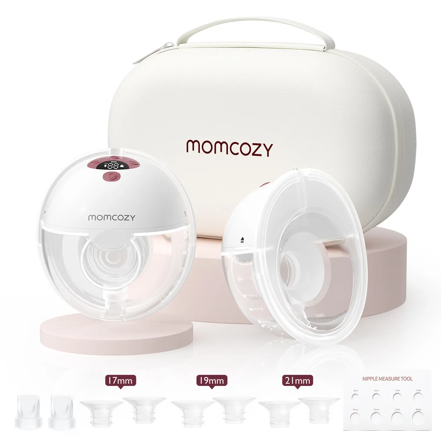【Classic Edition】Momcozy M5 Hands-Free Wearable Breast Pump, Double-Sealed Flange for Baby-Like Comfort, 3 Modes & 9 Suction Levels, Portable Electric Pump – 24mm, C