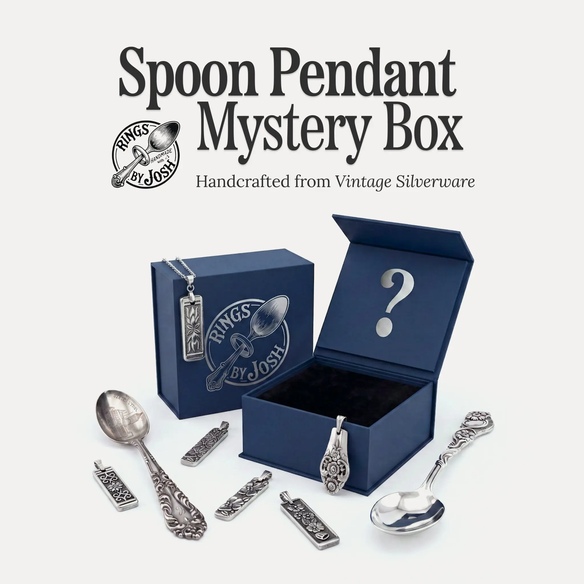 Mystery Spoon Pendant - Vintage Handcrafted Antique Spoon Pendant