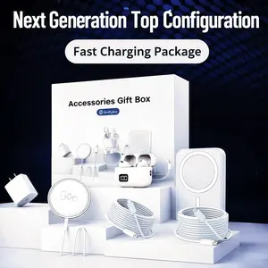 ArtCyber 6-in-1 Charging Kit: Fast Charge, Magnetic Power Bank, Wireless Charger, Type-C to Fast Charging Cable, Adapter & Audio Support, Compact & Portable.