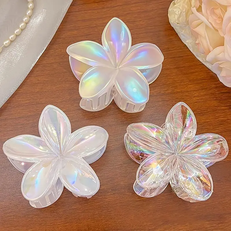 Cute Flower Design Hair Claws, Fashionable Hair Accessories for Women & Girls, Minimalist Headwear Suitable for Thick Hair, Hair Clip Set, Flower Hair Clip, Super Cute Clips, Fun Claw Clips, Decorative Hair Clips