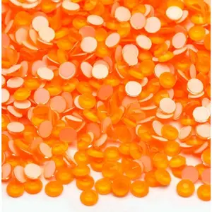 Neon Orange Glass Rhinestones