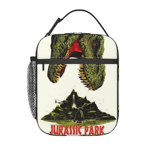 Reusable Jurassic park Lunch Box, Funny Jurrasicc park Lunch Bag & Large Capacity Cooler Tote. Insulated Jurassic Cooler Container, Excellent Gift for Office, Picnic, Travel and Daily Work
