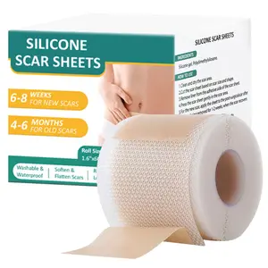 Silicone Scar Removal Sheets - 1.6" x 60" Roll Wound Surgery Scar Removal Silicone Gel Patch,scar Patch for Scar Removal Rehabilitation Therapy Supplies