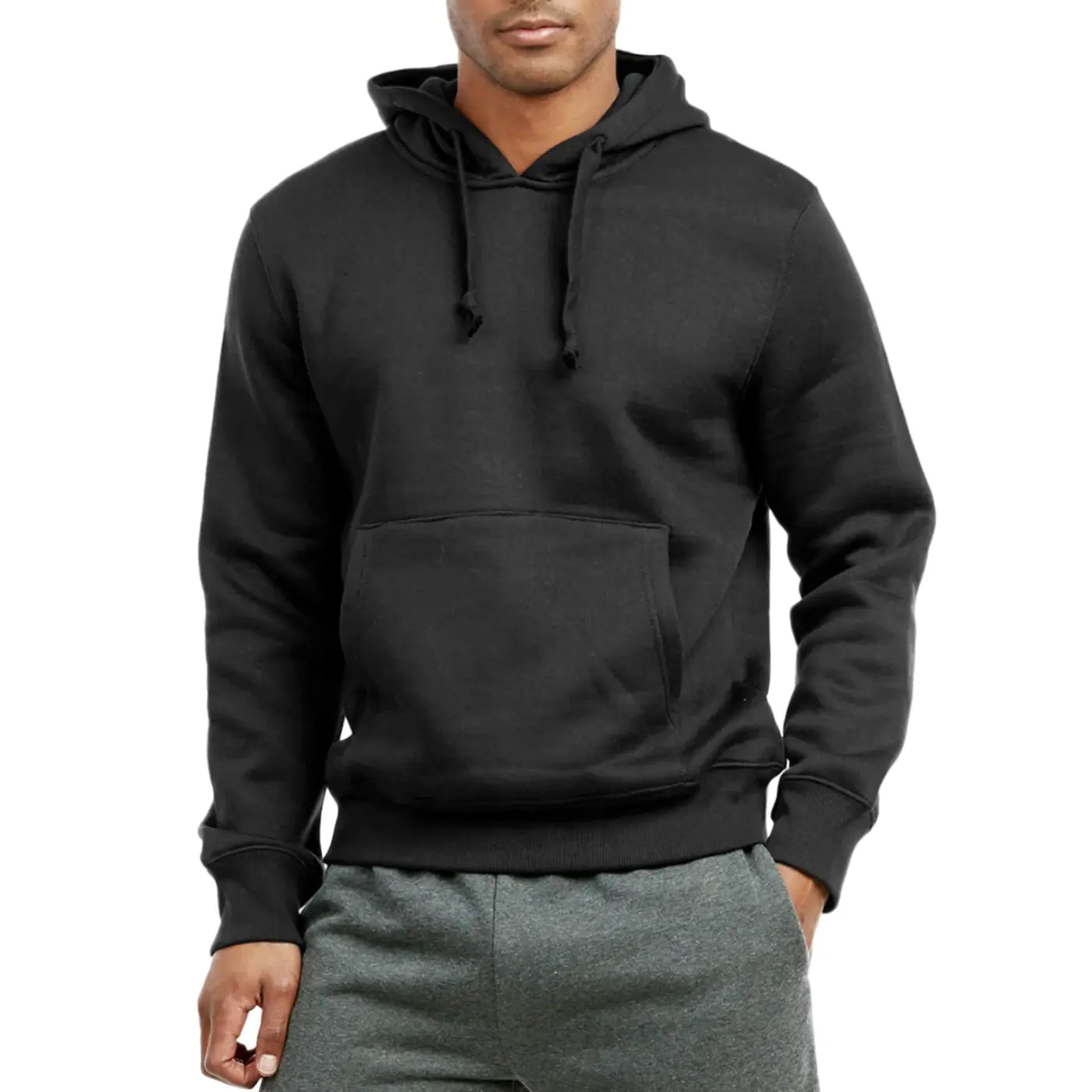 Men's Fleece Hoodie Cotton Heavyweight Pullover Sweatshirt XS-3XL Tops Regular Big & Tall Long Sleeve Shirts Menswear Sweaters Casual Pocket Outdoor