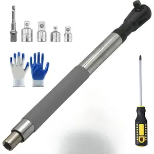 Offset Extension Wrench Impact for Electric Drills, Reach Those Hard-to-Reach Areas, Multifunctional Electric Ratchet Wrench With 4 Socket Converters, All Types of Screws Without Hassle Universal Propane Tank Gauge Leak Detector Cordless High-Torque Set