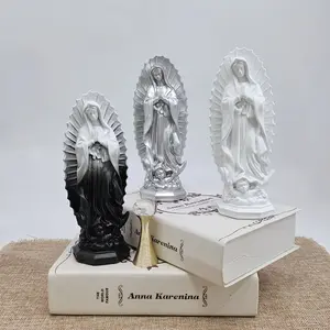 1pcs Virgin Mary Statue, Catholic Religious Figurine, Handcrafted Marble Sculpture, Home Decor, stylish religious decor, Christian Art Gift Idea