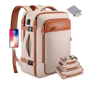 TSA-Friendly Travel Backpack with Cubes