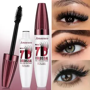 7D Waterproof Volume Mascara Long Lasting Natural Curling Lashes for Professional Eye Makeup Made for Women and Girls 3Pcs*Eyelash