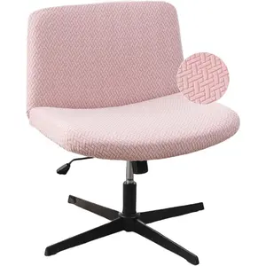 Chair Cover Office Desk Chair Cover, Waterproof and Elastic Criss Cross Chair Cover, Exquisite Vanity Chair Cover,Mid Back Wide Seat Accent Chair