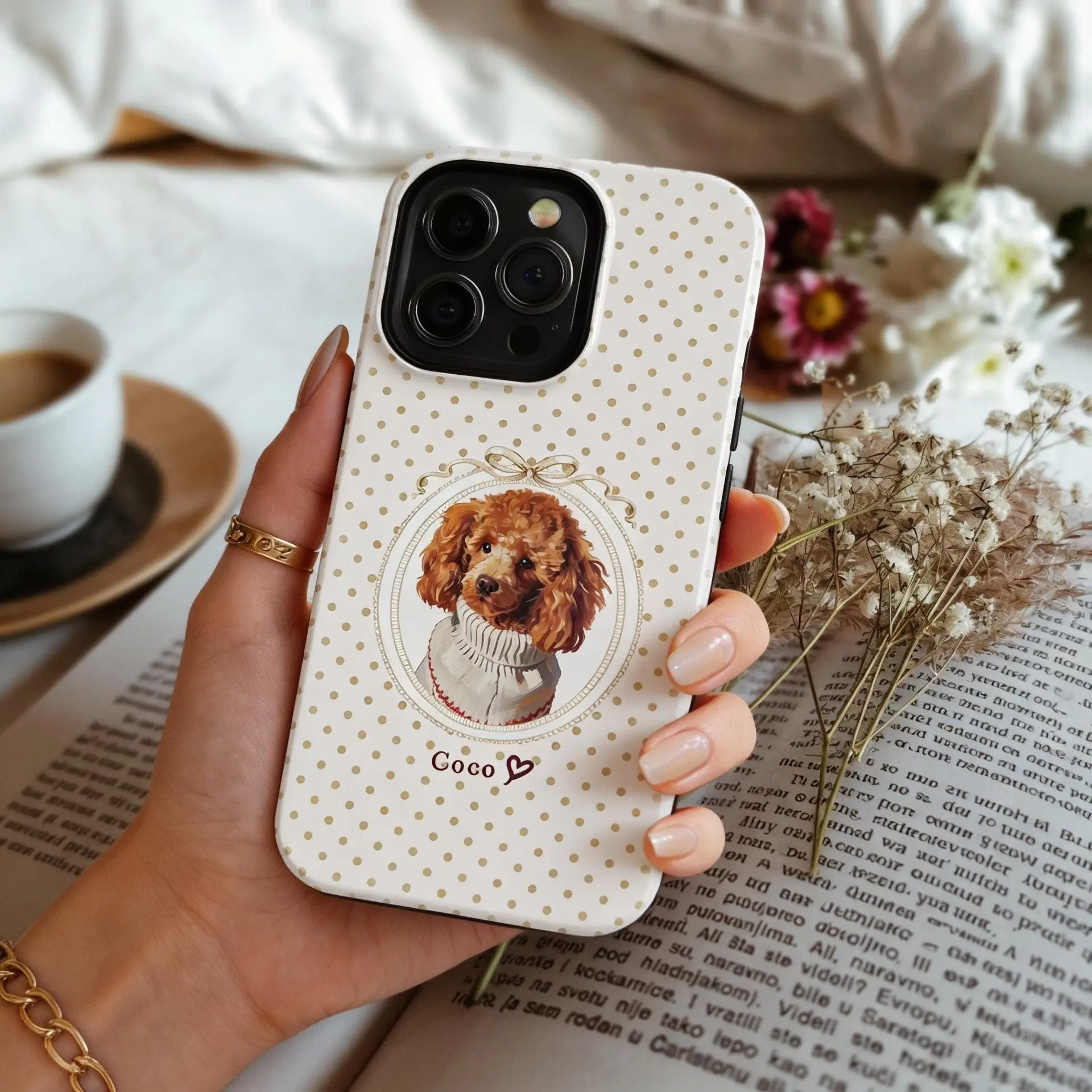 Custom Pet Phone Case | Custom Phone Case | Pet Portraits Phone Case | Personalised Iphone Case | Personalized Iphone Magsafe Tough Cover