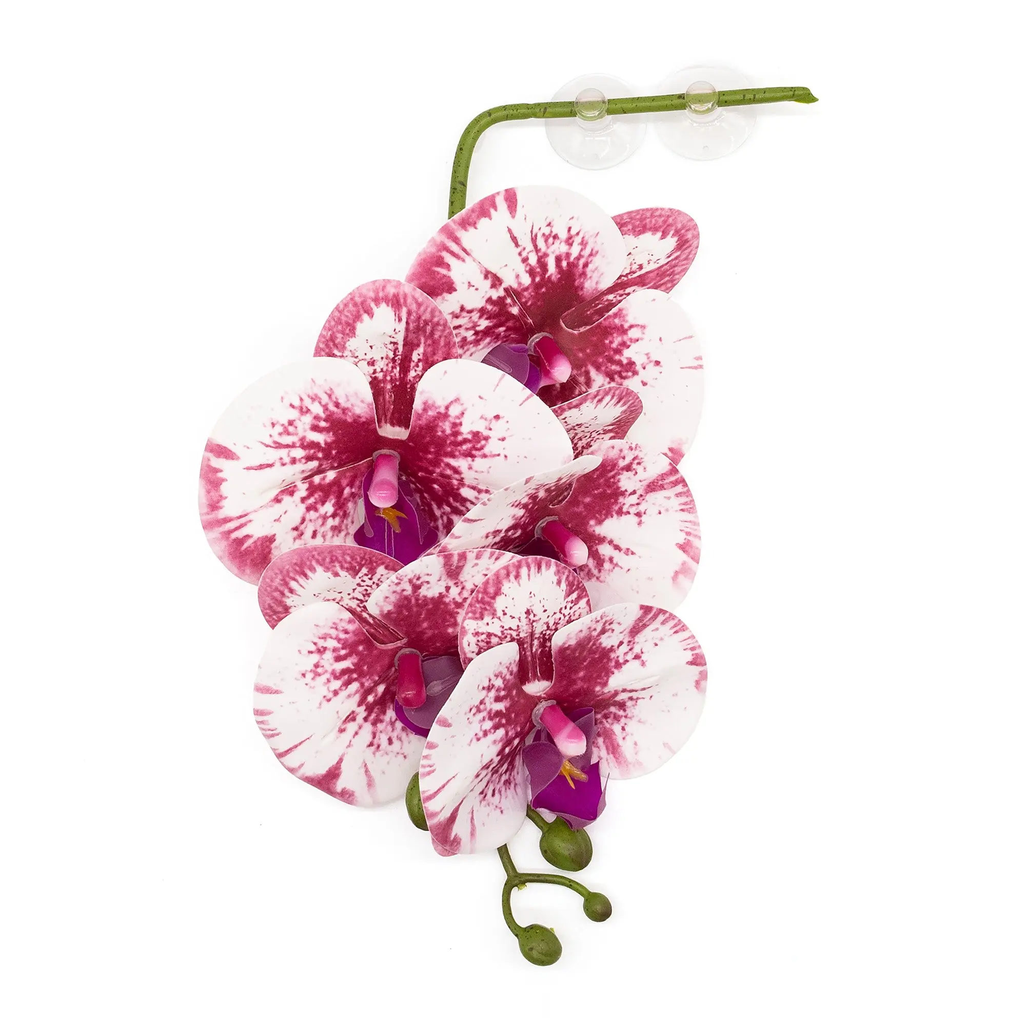 PANGEA White Hanging Artificial Orchid - Realistic Reptile Enclosure Decor - Home Supplies Decorative Plant