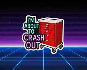 I’m About to Crash Out Nurse Sticker | Funny ER Sticker | Crash Cart Healthcare Humor Vinyl