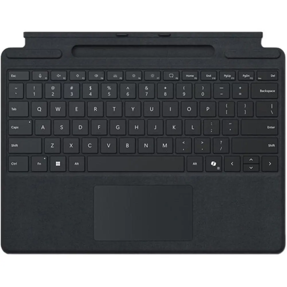 Microsoft Surface Pro Mechanical Keyboard with Alcantara, Touchpad, Copilot Key, Magnetic Fit & Pen Storage for Business Devices (Black)
