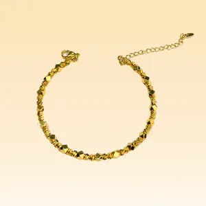 RELLY-JEWELRY (TZ009) Fashion Trends for Women or Men Bracelets  Floral Design Adjustable Chain Gold Bangles
