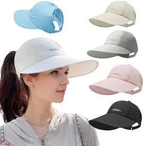 2-pack unisex UPF sun protection baseball caps, lightweight and breathable. Adjustable hook-and-loop closure, wide brim ideal for outdoor sports, elastic all-season design in white, gray and black.