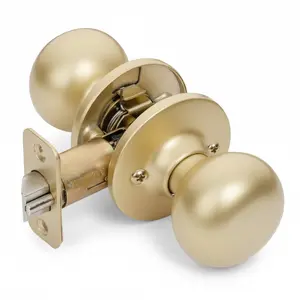 Bedford Passage Door Knob, Satin Brass