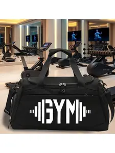 Boxing Theme Fitness Training Bag, Large Capacity Lightweight Sports Tote, Gym Bags, Adjustable Strap, Ideal for Yoga, Gym, Commute, Gifts