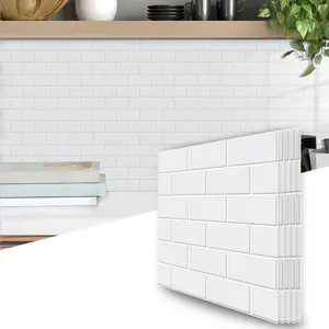 Self-Adhesive Tile Stickers, Modern Minimalist Tiles, 3D Waterproof Oilproof, 30x30cm, Kitchen Bathroom Wall Decor, Home Decor, Removable Decorative Backsplash