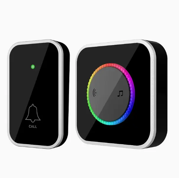 Self-Powered Wireless Smart Doorbell Kit, 1000FT Range Outdoor Safety Device Doorbells & Intercoms, Waterproof Button for Rainy Entries, Adjustable Volume, 45 Chimes, RGB LED Flash, Easy Installation Plug-In Receiver for Home, Office, Bells Doorbells & In