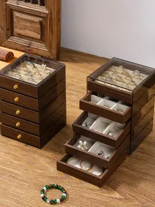 New 3/4/5 Layer Jewelry Box, Large Capacity Drawer Organizer, Dust-Proof Necklace Ring Earring Storage, Fashionable Accessory Case