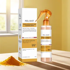 Peel Shot Keratin Care Kojic Acid Turmeric Spray 200ML, Liquid Form, Pore Clearing Exfoliating Formula, Skin Nourishing & Hydrating Solution