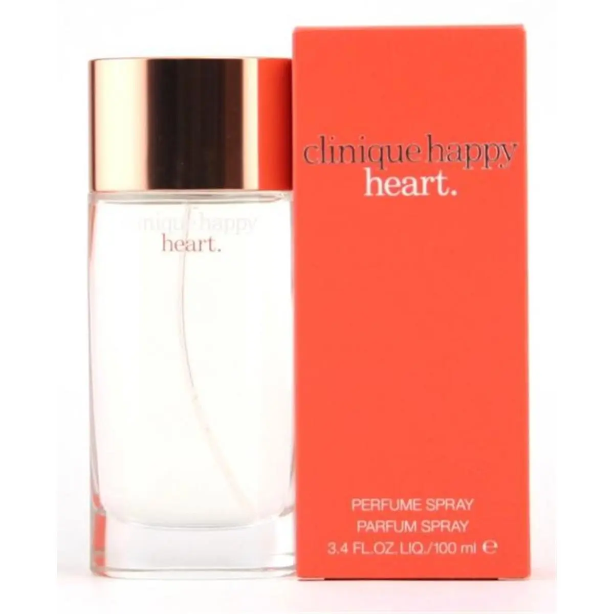 CLINIQUE Happy Heart Women's Eau de Parfum (Edp) Spray, 3.4oz Citrus Floral Anytime Wear - Flowers, Orange-Flavored, Elegant Fragrance for Women, Flowers Women's Fragrance, Orange-Flavored Women's Fragrance