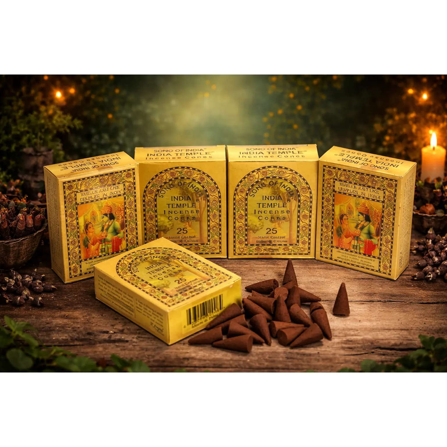 India Temple Incense Cones