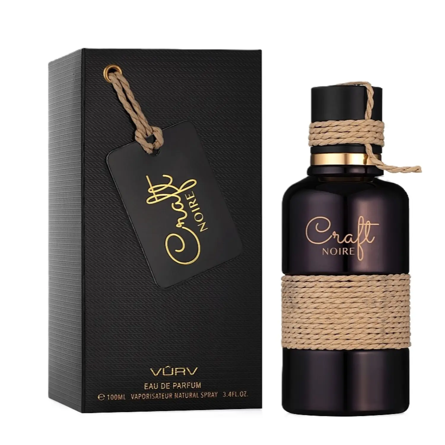 Vurv Craft Noire for Unisex Eau de Parfum Spray, 3.4 Ounce