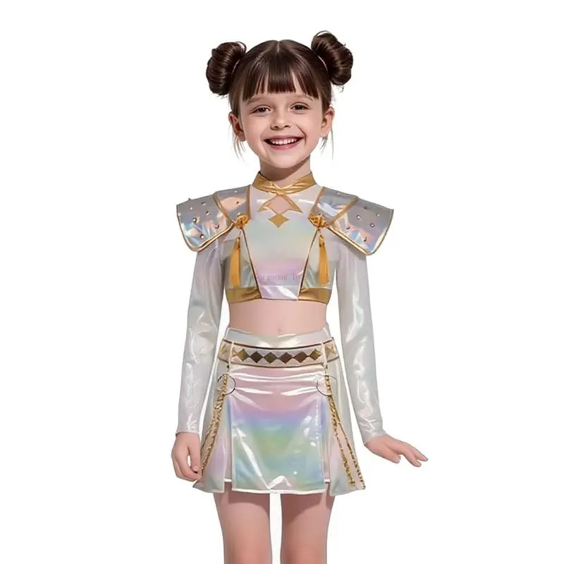 Halloween Dance Costume and Music fashion Style Cosplay Set |                 3-piece Performance Set Children's Party Suitable for Ages 3-12