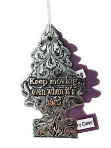 CUSTOM Little Tree Car Freshener Holder. Add a message or your logo. Handmade. Hand engraved. SHIPS IN 4 TO 6 WEEKS