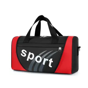 Casual Colorblock Cylinder Sports Shoulder Bag, Letter Pattern Gym Bag, Portable Zipper Lightweight Travel Handbag, Unisex Daily Use Backpack, Workout Sport Bags
