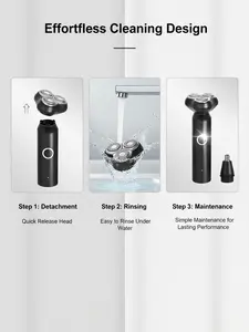 Premium Electric Shaver for Men, 3D Floating Head Razor with Wet & Dry Technology, Smooth Close Shave, Waterproof Rechargeable Cordless Design, Painless Beard & Hair Trimmer, Sleek Grooming Tool for Home & Travel